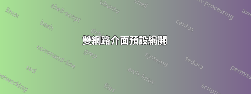 雙網路介面預設網關