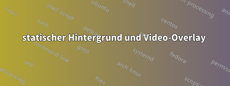 statischer Hintergrund und Video-Overlay