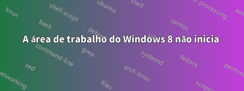 A área de trabalho do Windows 8 não inicia