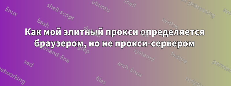 Как мой элитный прокси определяется браузером, но не прокси-сервером