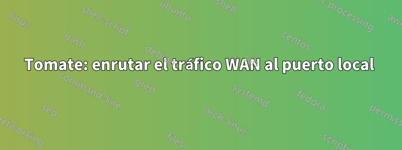 Tomate: enrutar el tráfico WAN al puerto local
