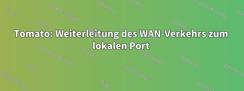 Tomato: Weiterleitung des WAN-Verkehrs zum lokalen Port