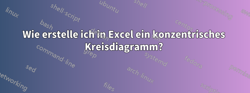Wie erstelle ich in Excel ein konzentrisches Kreisdiagramm?