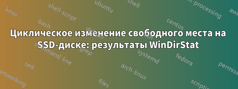 Циклическое изменение свободного места на SSD-диске: результаты WinDirStat