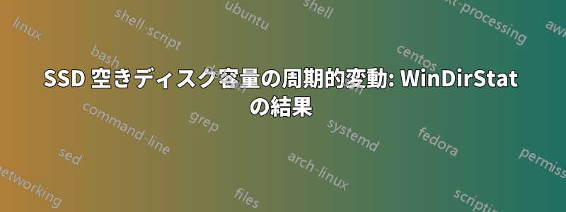 SSD 空きディスク容量の周期的変動: WinDirStat の結果