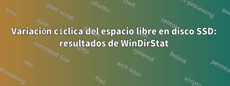 Variación cíclica del espacio libre en disco SSD: resultados de WinDirStat