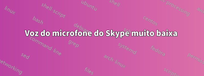Voz do microfone do Skype muito baixa
