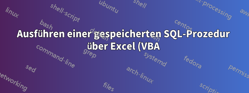 Ausführen einer gespeicherten SQL-Prozedur über Excel (VBA) mit mehreren Parametern