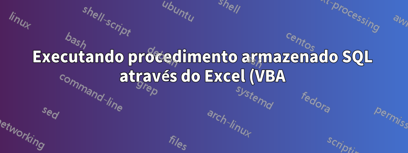 Executando procedimento armazenado SQL através do Excel (VBA) com vários parâmetros