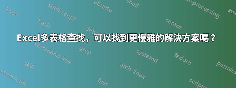 Excel多表格查找，可以找到更優雅的解決方案嗎？