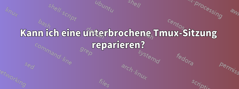 Kann ich eine unterbrochene Tmux-Sitzung reparieren?