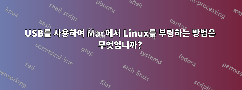 USB를 사용하여 Mac에서 Linux를 부팅하는 방법은 무엇입니까?