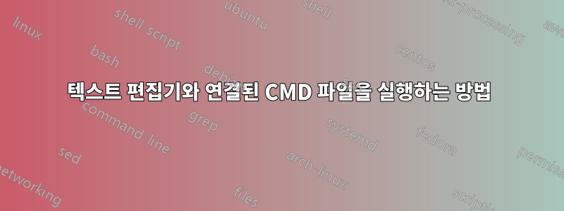 텍스트 편집기와 연결된 CMD 파일을 실행하는 방법
