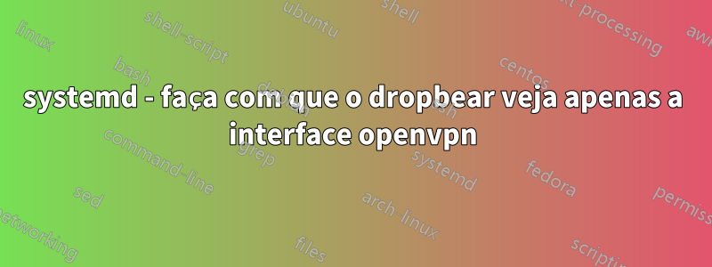 systemd - faça com que o dropbear veja apenas a interface openvpn