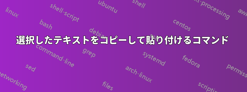選択したテキストをコピーして貼り付けるコマンド