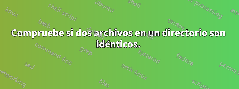 Compruebe si dos archivos en un directorio son idénticos.