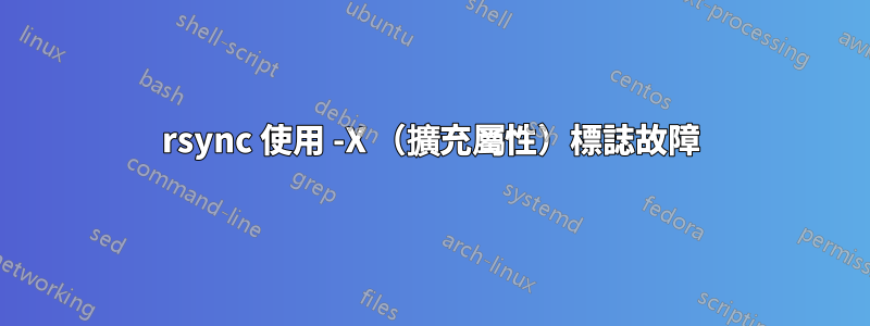 rsync 使用 -X （擴充屬性）標誌故障