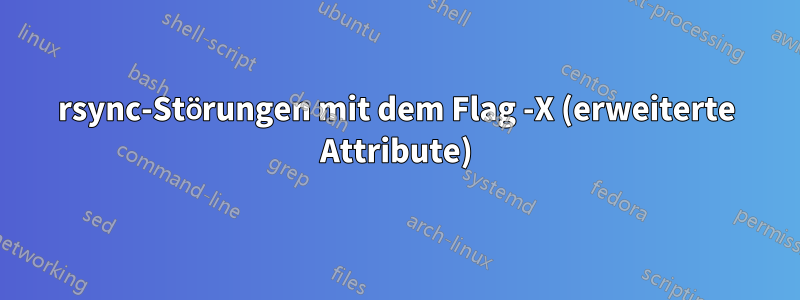 rsync-Störungen mit dem Flag -X (erweiterte Attribute)