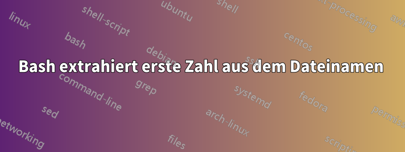 Bash extrahiert erste Zahl aus dem Dateinamen