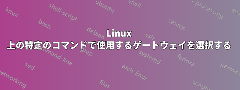 Linux 上の特定のコマンドで使用するゲートウェイを選択する