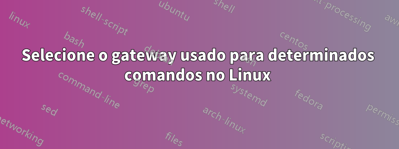 Selecione o gateway usado para determinados comandos no Linux