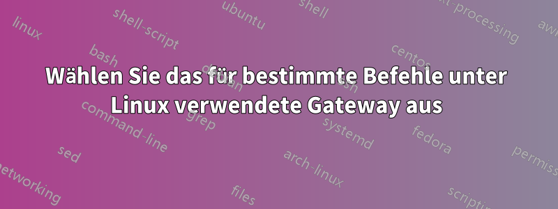 Wählen Sie das für bestimmte Befehle unter Linux verwendete Gateway aus