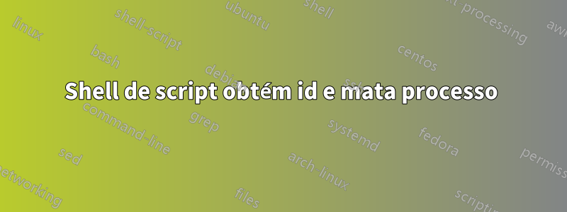 Shell de script obtém id e mata processo