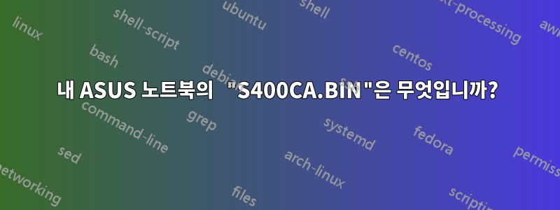 내 ASUS 노트북의 "S400CA.BIN"은 무엇입니까?