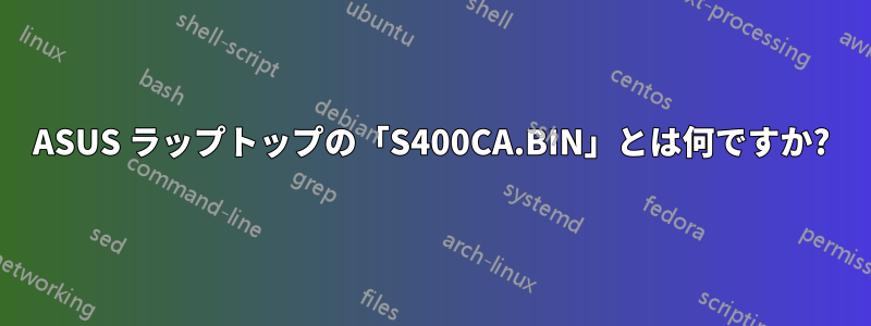 ASUS ラップトップの「S400CA.BIN」とは何ですか?