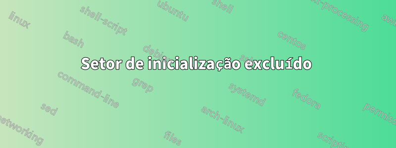 Setor de inicialização excluído