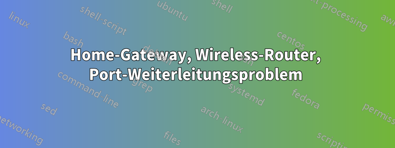 Home-Gateway, Wireless-Router, Port-Weiterleitungsproblem