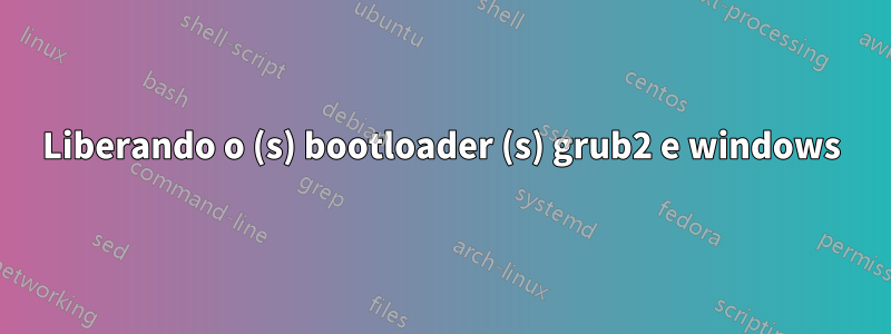 Liberando o (s) bootloader (s) grub2 e windows