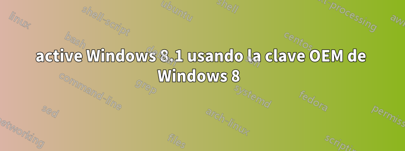 active Windows 8.1 usando la clave OEM de Windows 8 