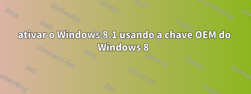 ativar o Windows 8.1 usando a chave OEM do Windows 8 