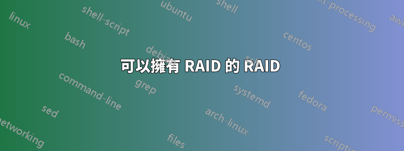 可以擁有 RAID 的 RAID