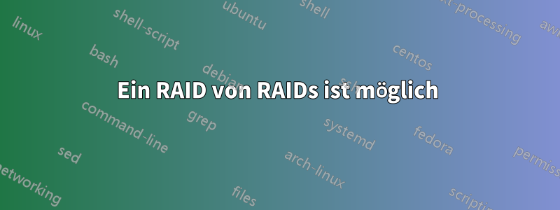 Ein RAID von RAIDs ist möglich