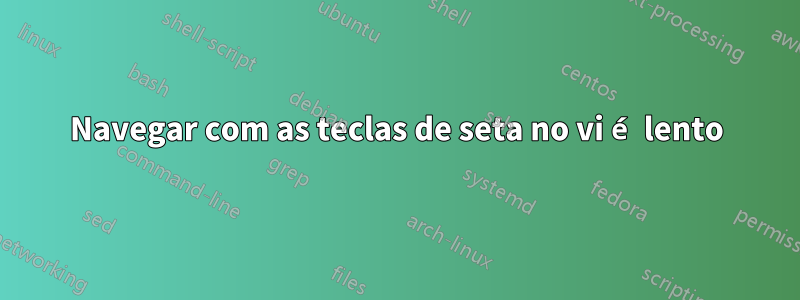 Navegar com as teclas de seta no vi é lento