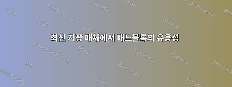 최신 저장 매체에서 배드블록의 유용성