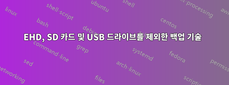 EHD, SD 카드 및 USB 드라이브를 제외한 백업 기술 