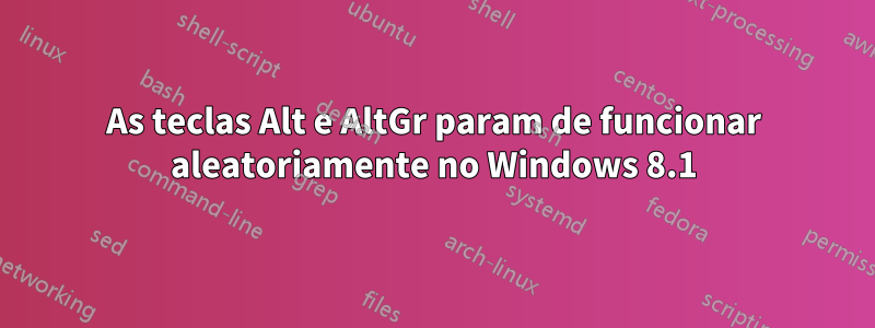 As teclas Alt e AltGr param de funcionar aleatoriamente no Windows 8.1