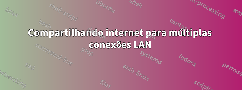 Compartilhando internet para múltiplas conexões LAN