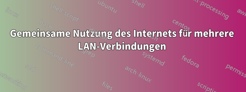 Gemeinsame Nutzung des Internets für mehrere LAN-Verbindungen