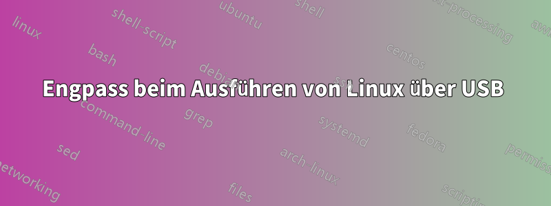 Engpass beim Ausführen von Linux über USB