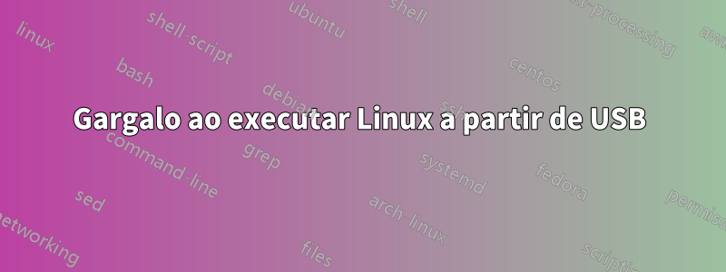 Gargalo ao executar Linux a partir de USB