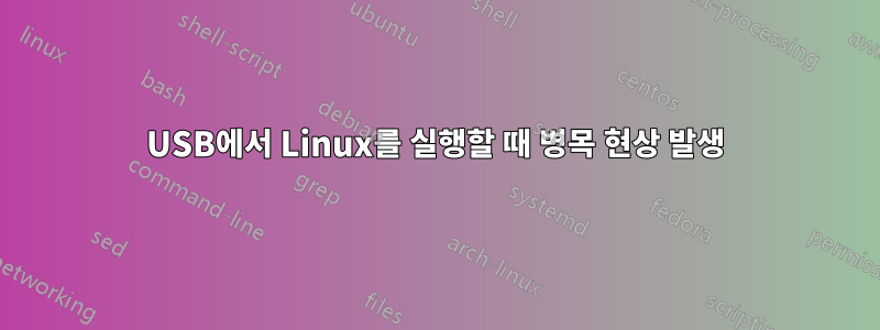 USB에서 Linux를 실행할 때 병목 현상 발생