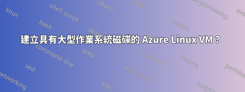 建立具有大型作業系統磁碟的 Azure Linux VM？