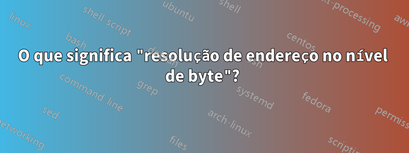 O que significa "resolução de endereço no nível de byte"?