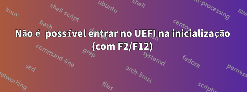 Não é possível entrar no UEFI na inicialização (com F2/F12)