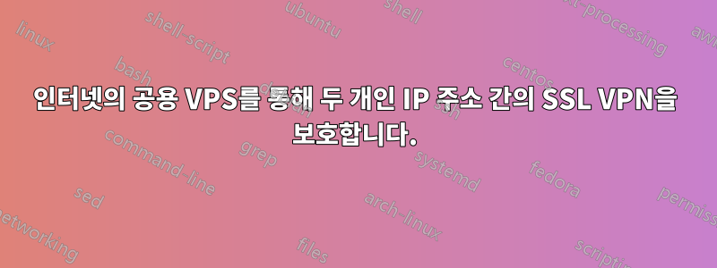 인터넷의 공용 VPS를 통해 두 개인 IP 주소 간의 SSL VPN을 보호합니다.