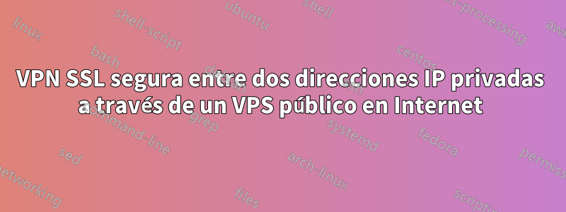 VPN SSL segura entre dos direcciones IP privadas a través de un VPS público en Internet